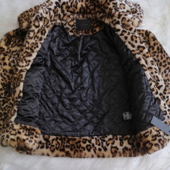 blank NYC note to self faux-fur leopard print moto jacket ✨️NEW - Picture 11 of 12